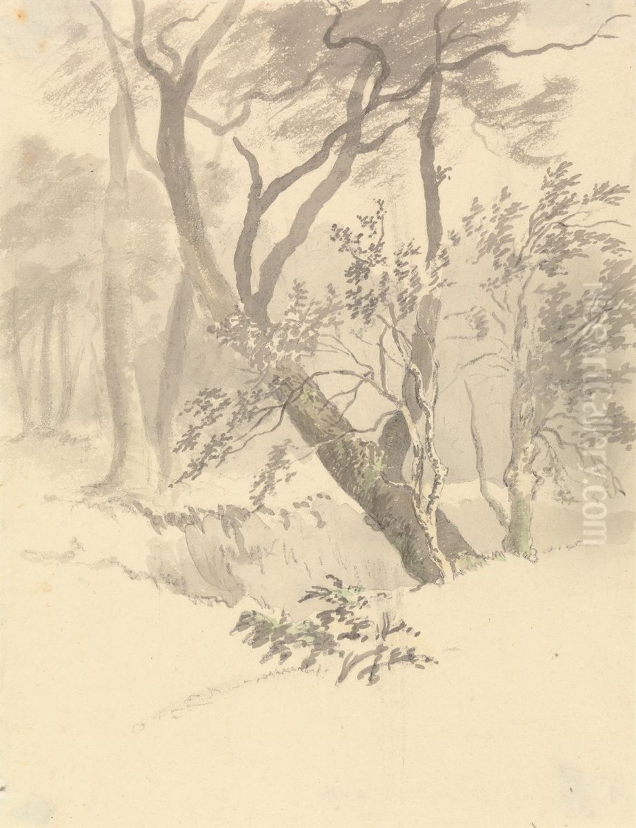 The Wood Oil Painting by Robert Hills