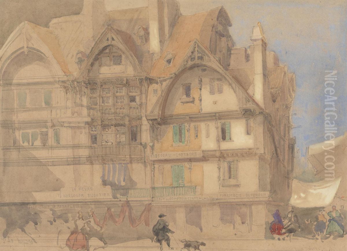 Saint Lo Oil Painting by David Roberts