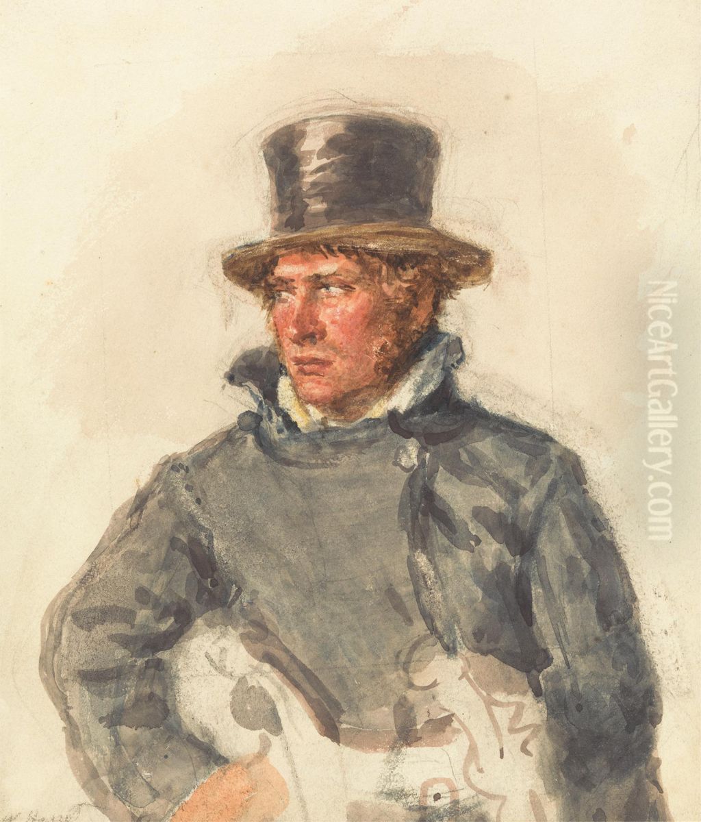 A Postillion Oil Painting by William Henry Hunt