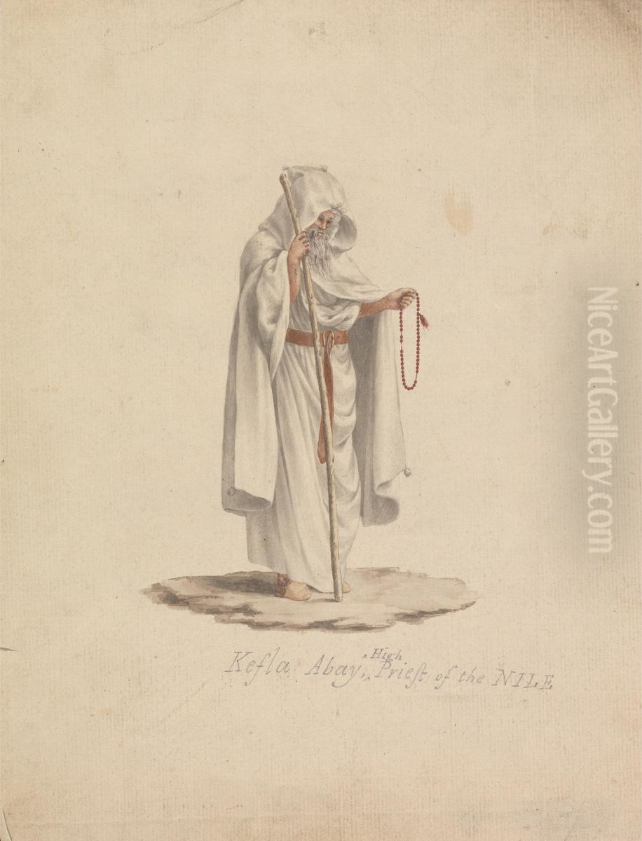 Kefla Abay, High Priest of the Nile Oil Painting by James Bruce