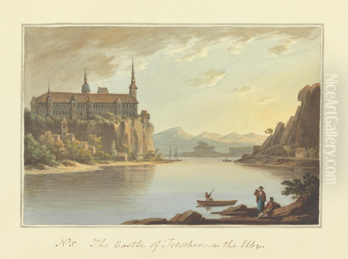 [One from] Views in Saxony, France, Spain, Reba, Italy, Sicily... Oil Painting by Sir Richard Hoare, 2nd Baronet