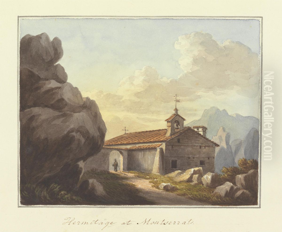 [One from] Views in Saxony, France, Spain, Reba, Italy, Sicily... Oil Painting by Sir Richard Hoare, 2nd Baronet