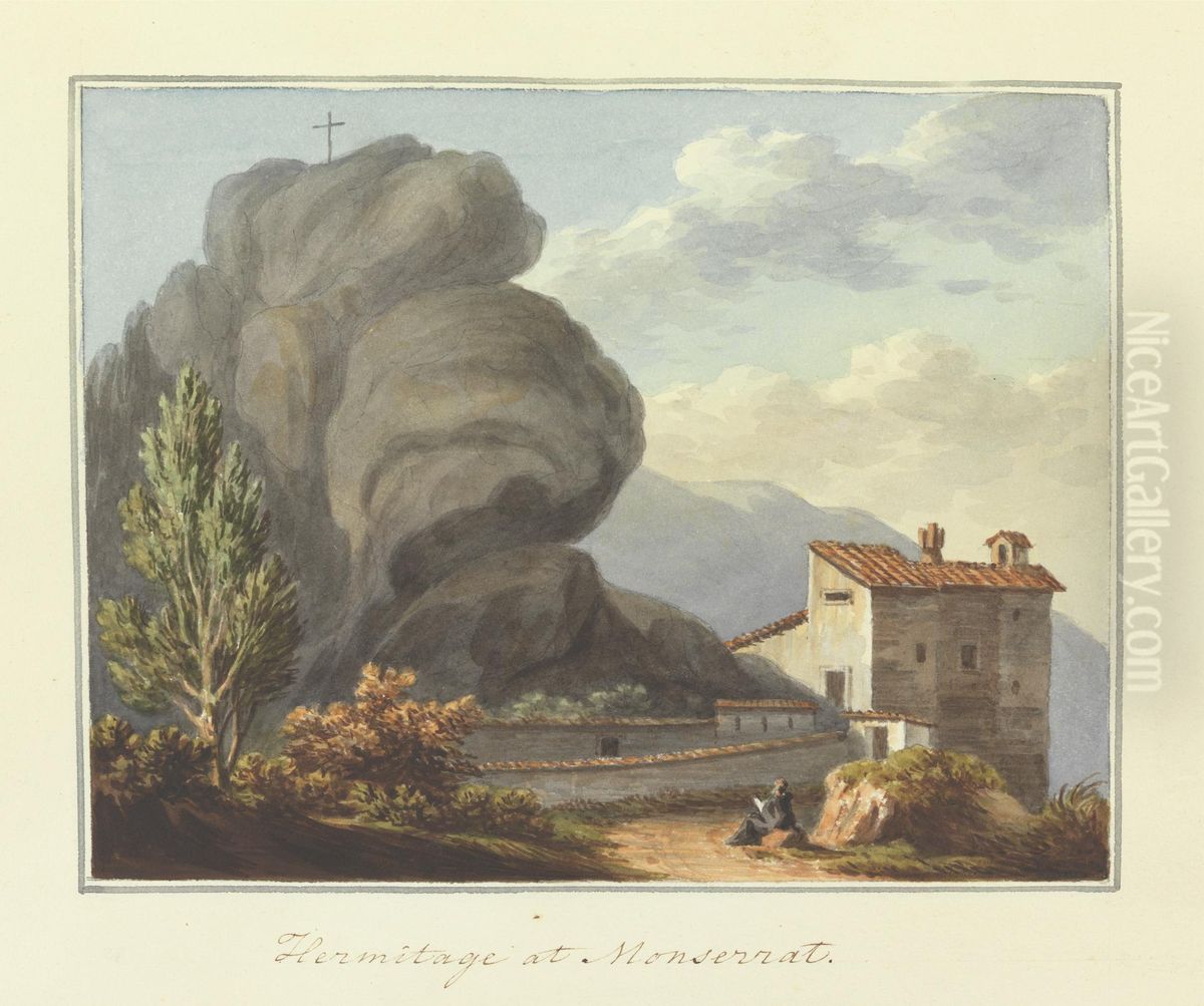 [One from] Views in Saxony, France, Spain, Reba, Italy, Sicily... Oil Painting by Sir Richard Hoare, 2nd Baronet