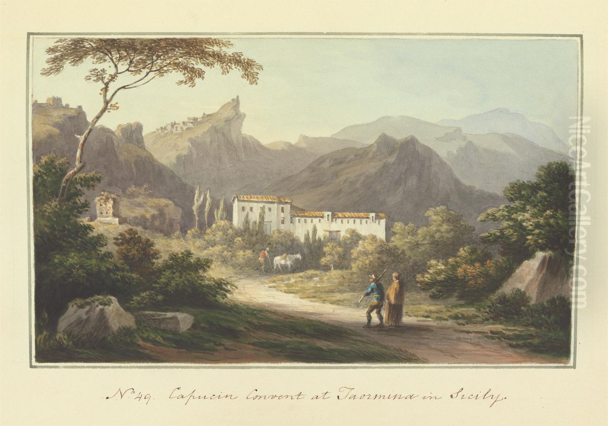 [One from] Views in Saxony, France, Spain, Reba, Italy, Sicily... Oil Painting by Sir Richard Hoare, 2nd Baronet