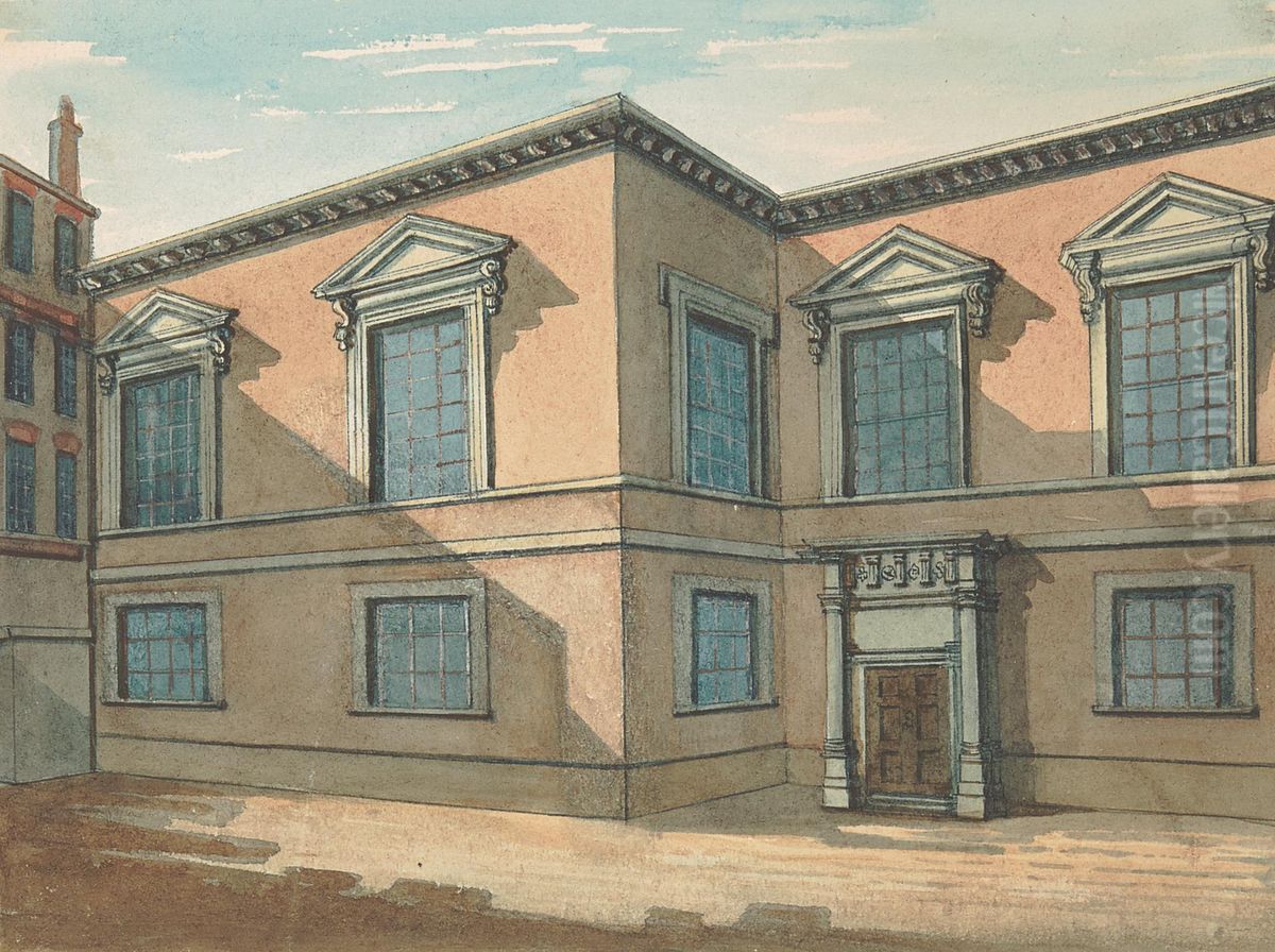 Joiner's Hall Oil Painting by Samuel Ireland