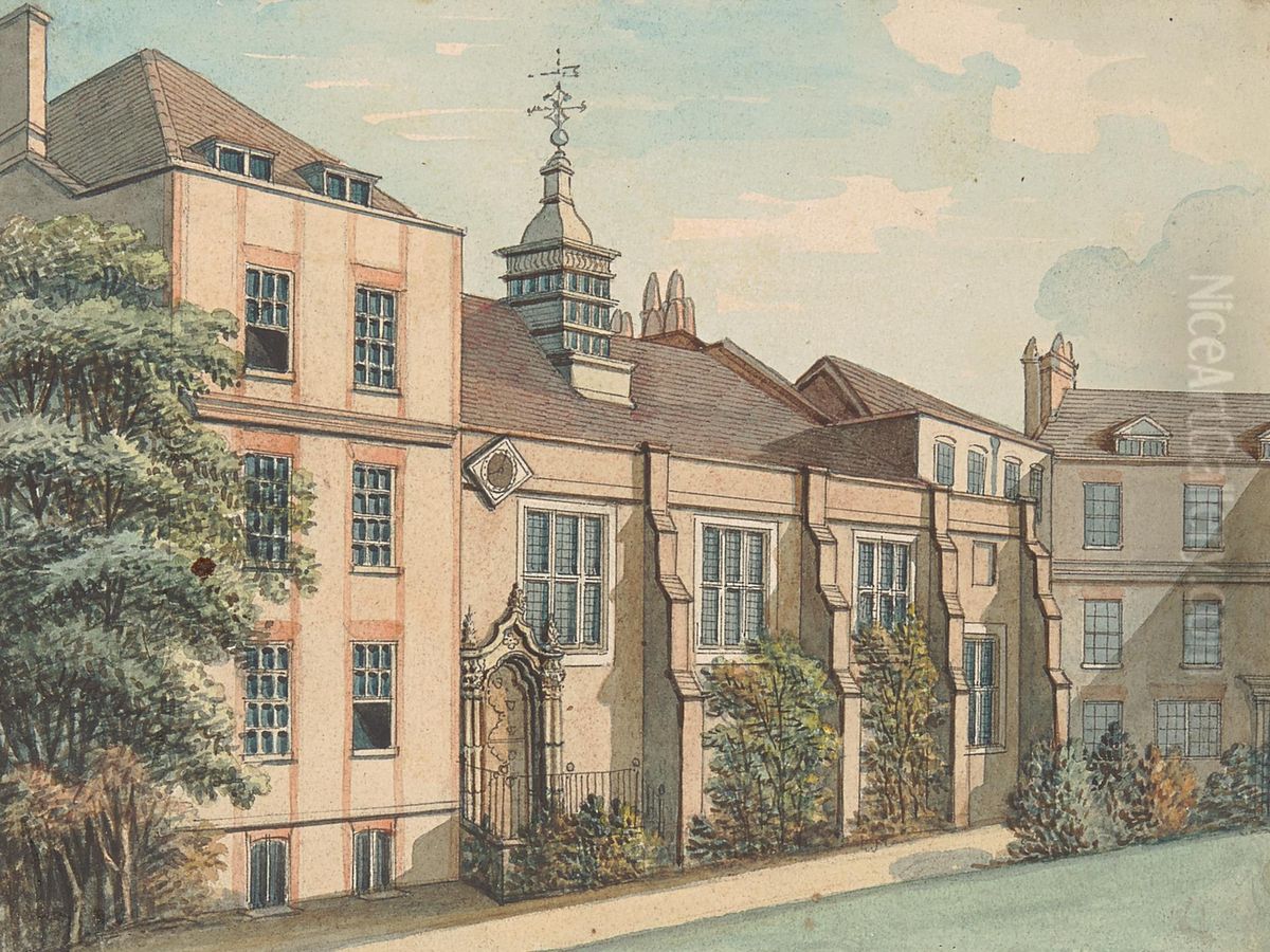 Staple Inn Oil Painting by Samuel Ireland