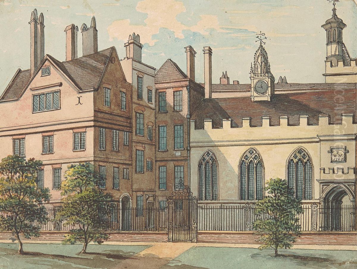 Clifford's Inn Oil Painting by Samuel Ireland