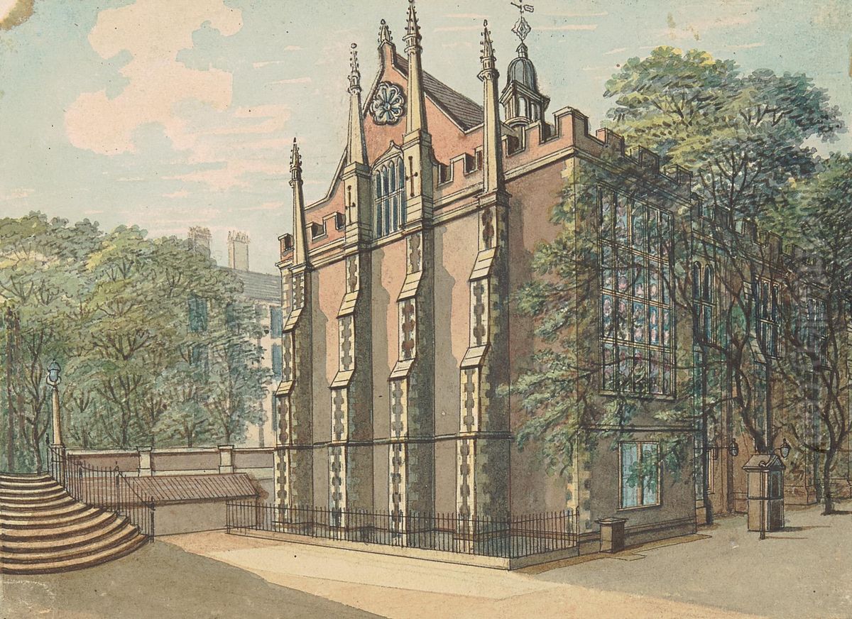 Southwest View of Middle Temple Oil Painting by Samuel Ireland
