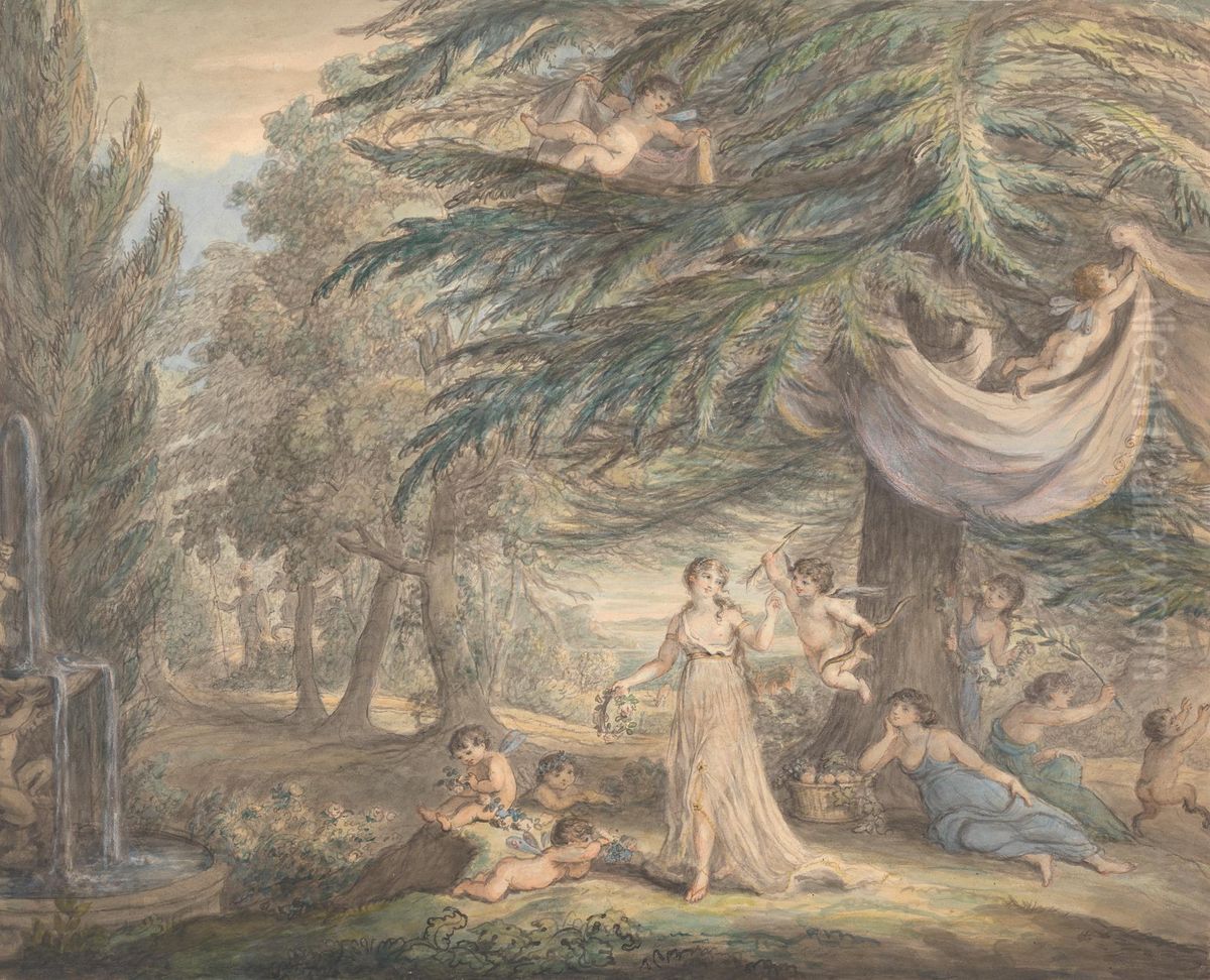 An Allegory of Love Oil Painting by Diana Beauclerk