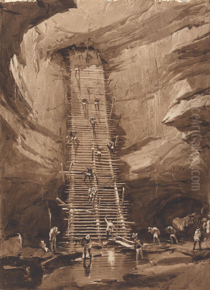 Well at Bolonchen, Yucatan Oil Painting by Frederick Catherwood