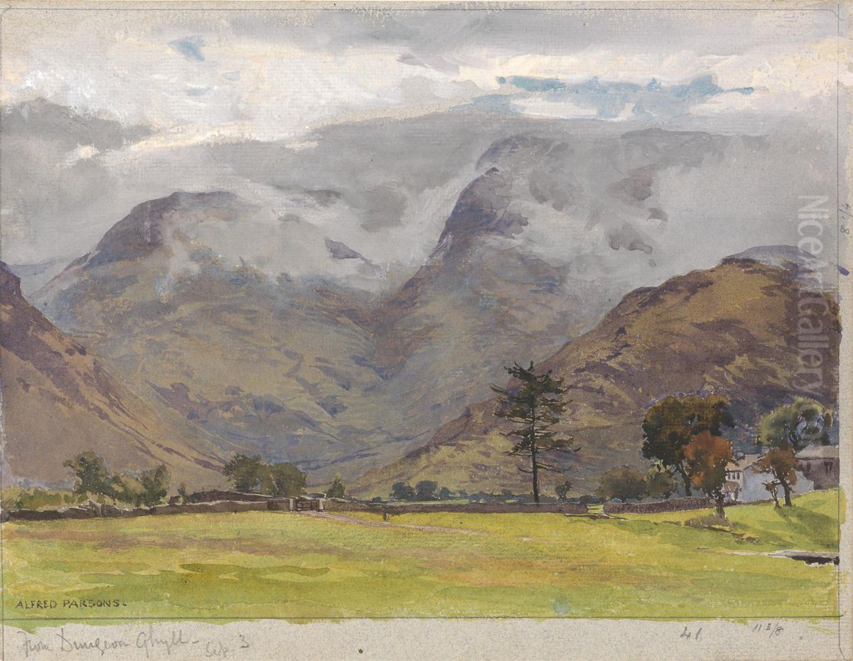 From Dungeon Ghyll Oil Painting by Alfred Parsons