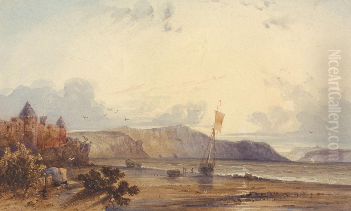 On the Coast of Brittany Oil Painting by Alexandre Thomas Francia