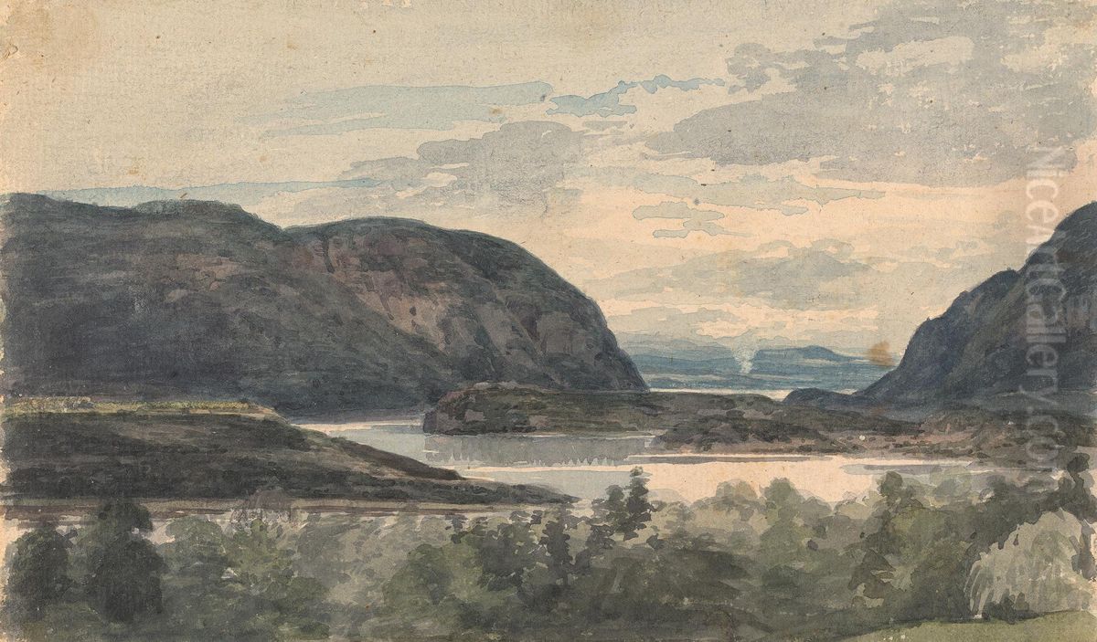 The Hudson From Phillips Oil Painting by Thomas Sully