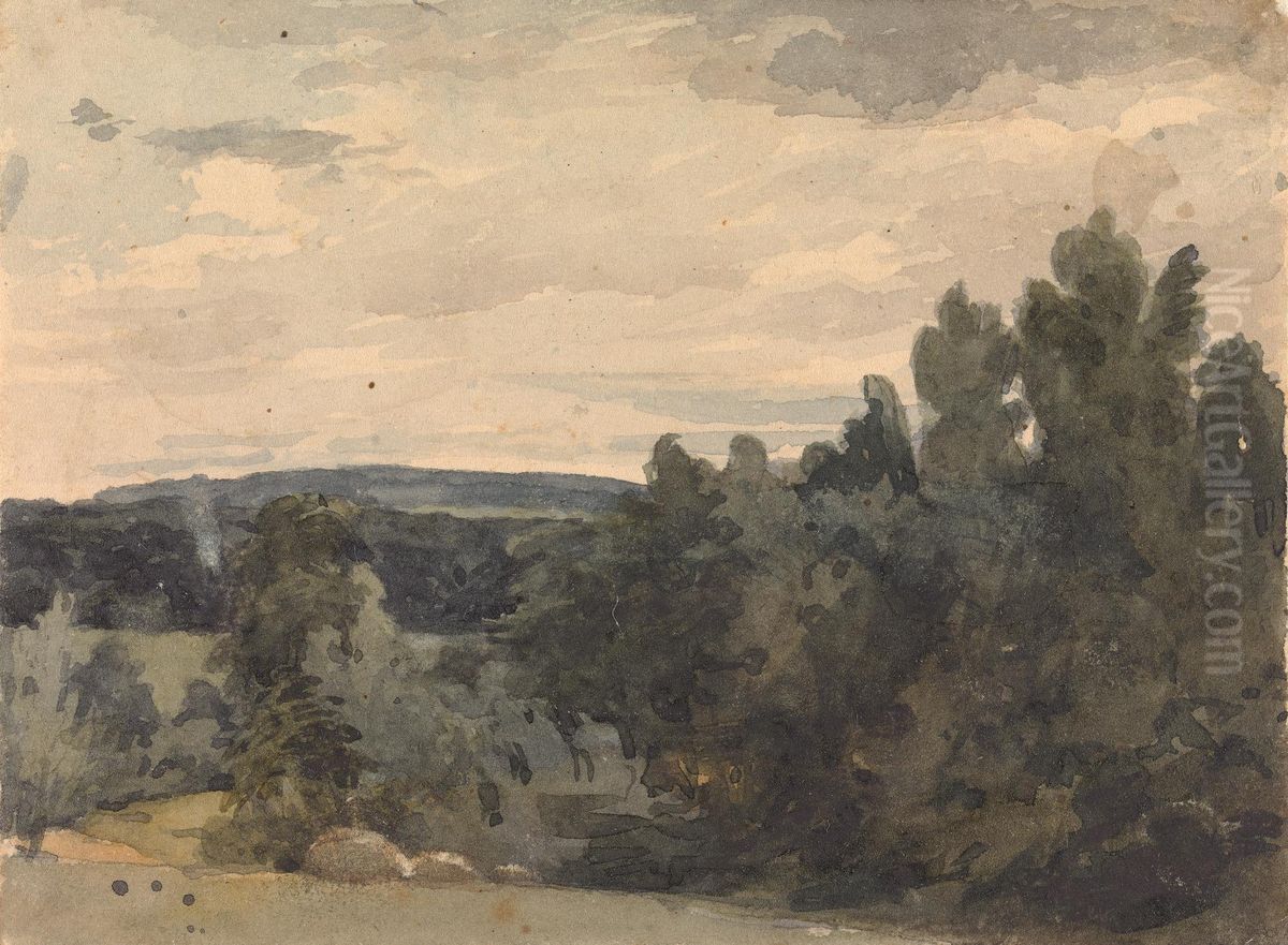 Ridge Road Oil Painting by Thomas Sully