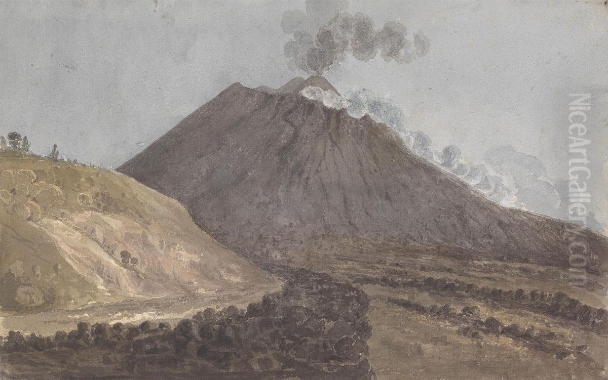 Vesuvius Oil Painting by Isaac Weld