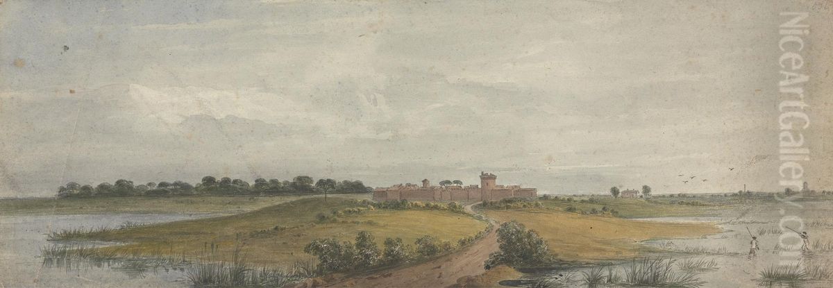 Castle of Ostia and Porte Trojan Oil Painting by Isaac Weld