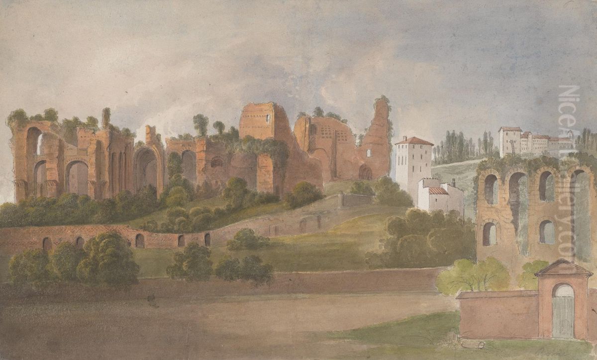 Roma/ Palace of Caesars Oil Painting by Isaac Weld