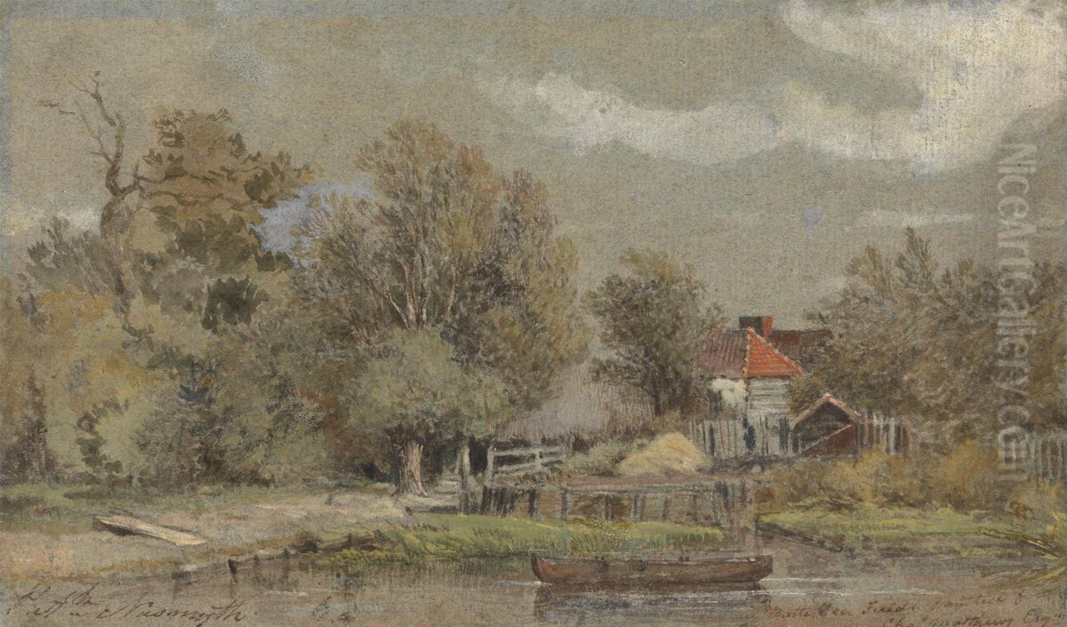 Battersea Fields, Painted for Charles Matthews, Esq. Oil Painting by Patrick Nasmyth