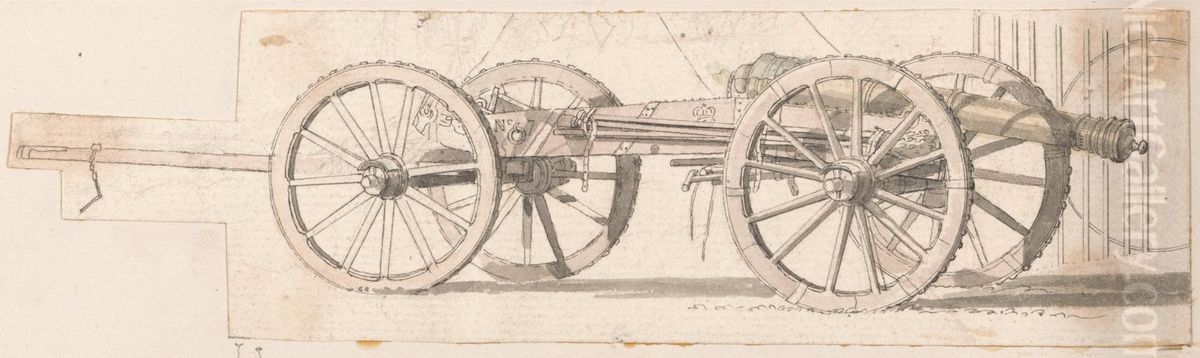 Gun and Limber, No. 7 Oil Painting by Thomas Sandby