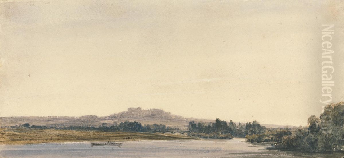 Mont-Valerien from Bois de Boulogne Oil Painting by William Callow