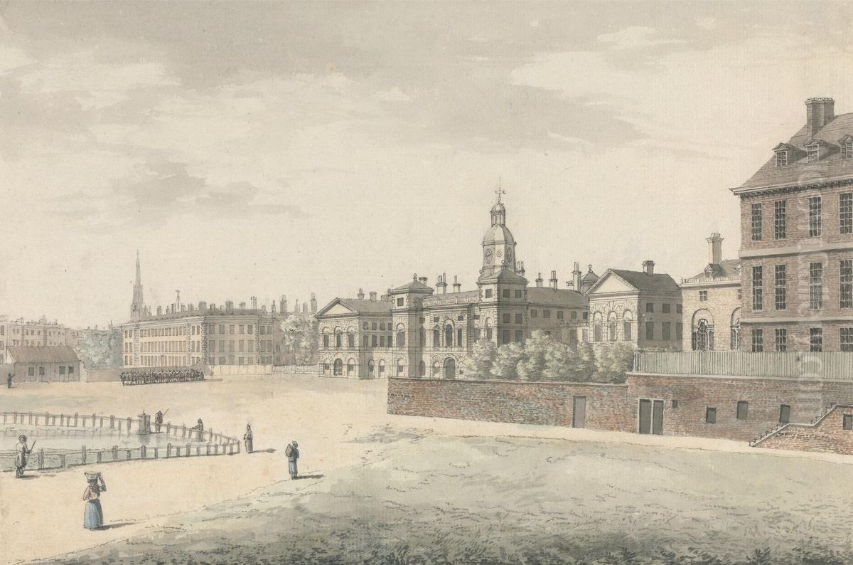 The Horse Guard's Parade, Whitehall Oil Painting by Samuel Hieronymus Grimm