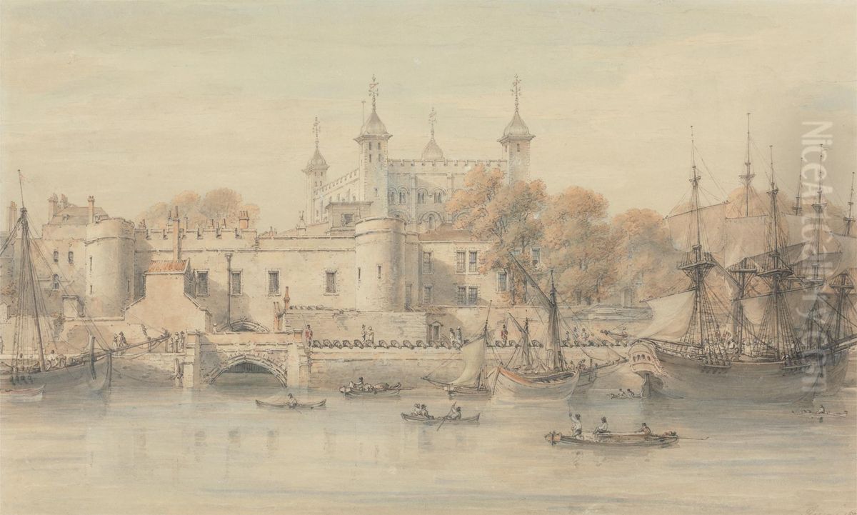 The Tower of London Oil Painting by Thomas Hearne