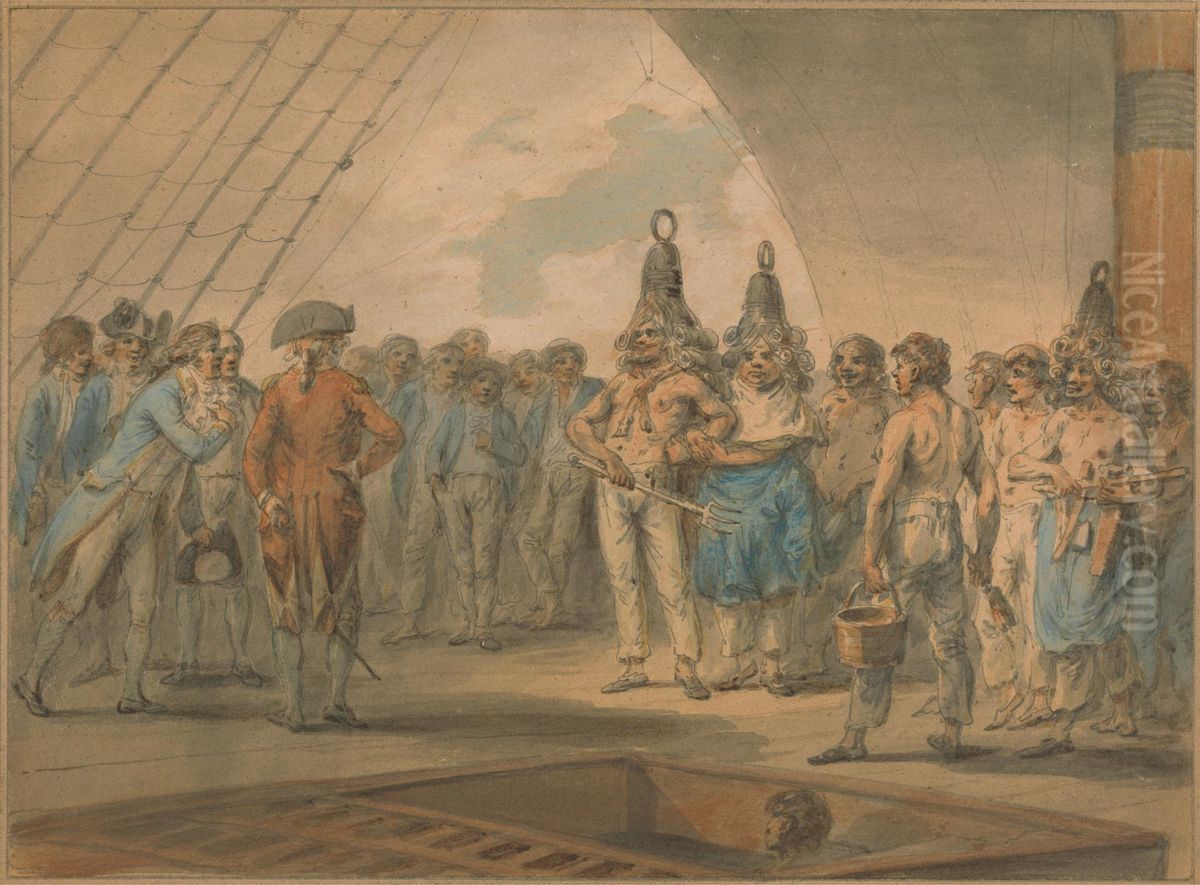 Crossing the Line Ceremony on Board the Ship, 