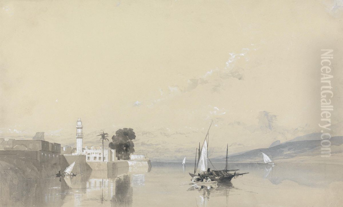 Miniyeh, (El Minya) Oil Painting by William James Muller