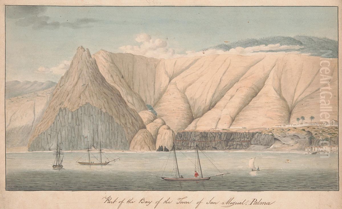 Part of the Bay of the Town of San Miguel, La Palma Oil Painting by Alfred Diston