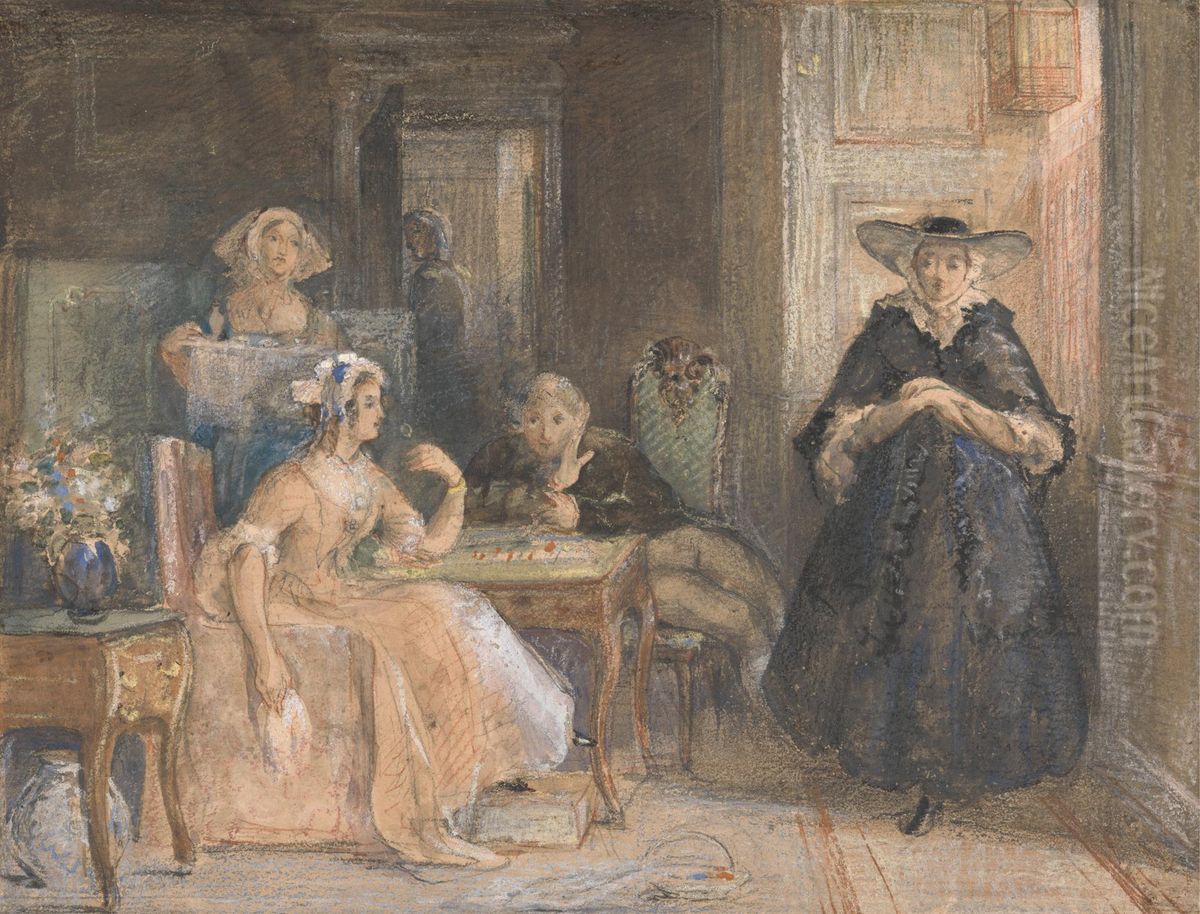 The Reduced Gentleman's Daughter Oil Painting by Richard Redgrave