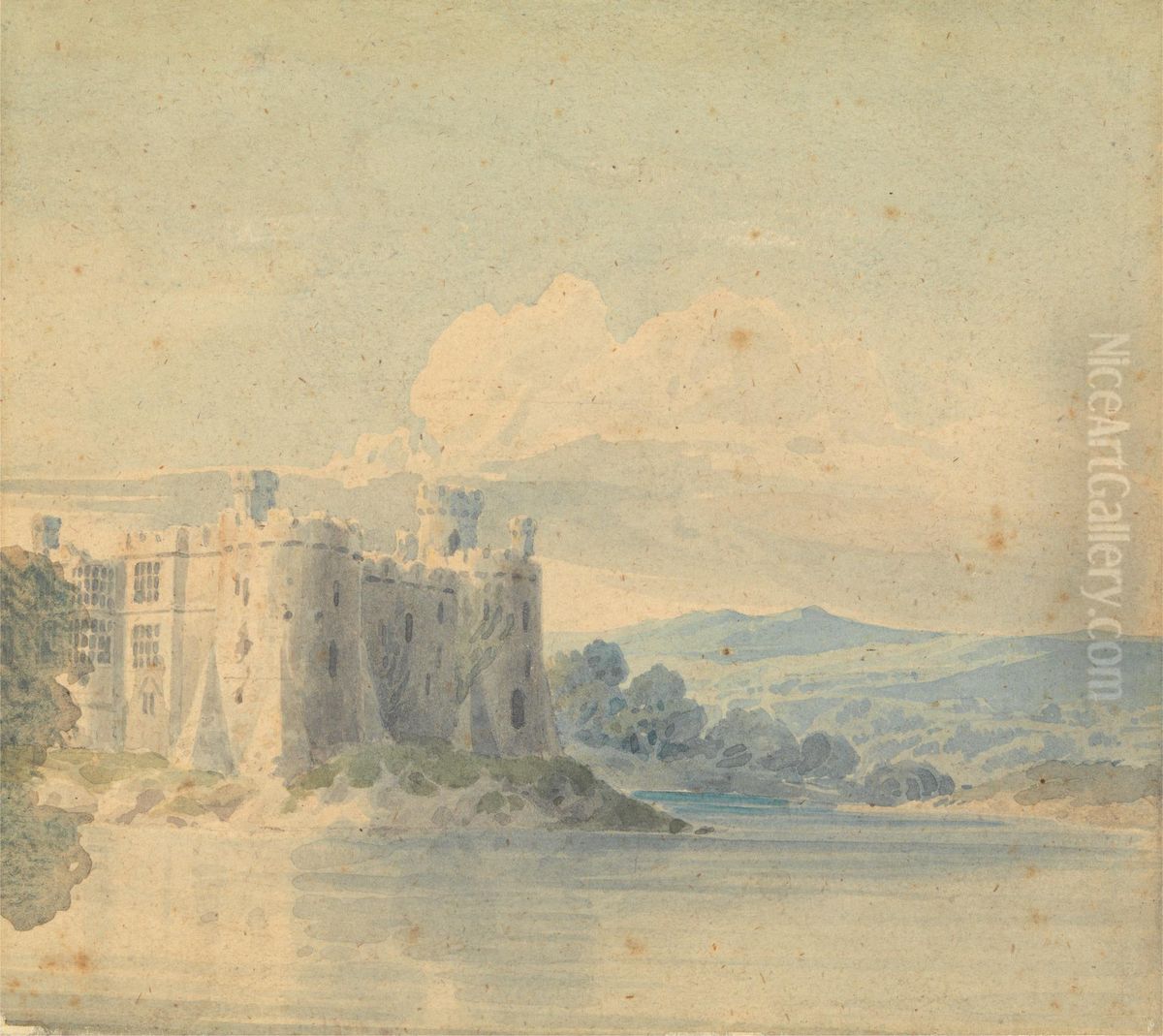 Castle Oil Painting by John Varley