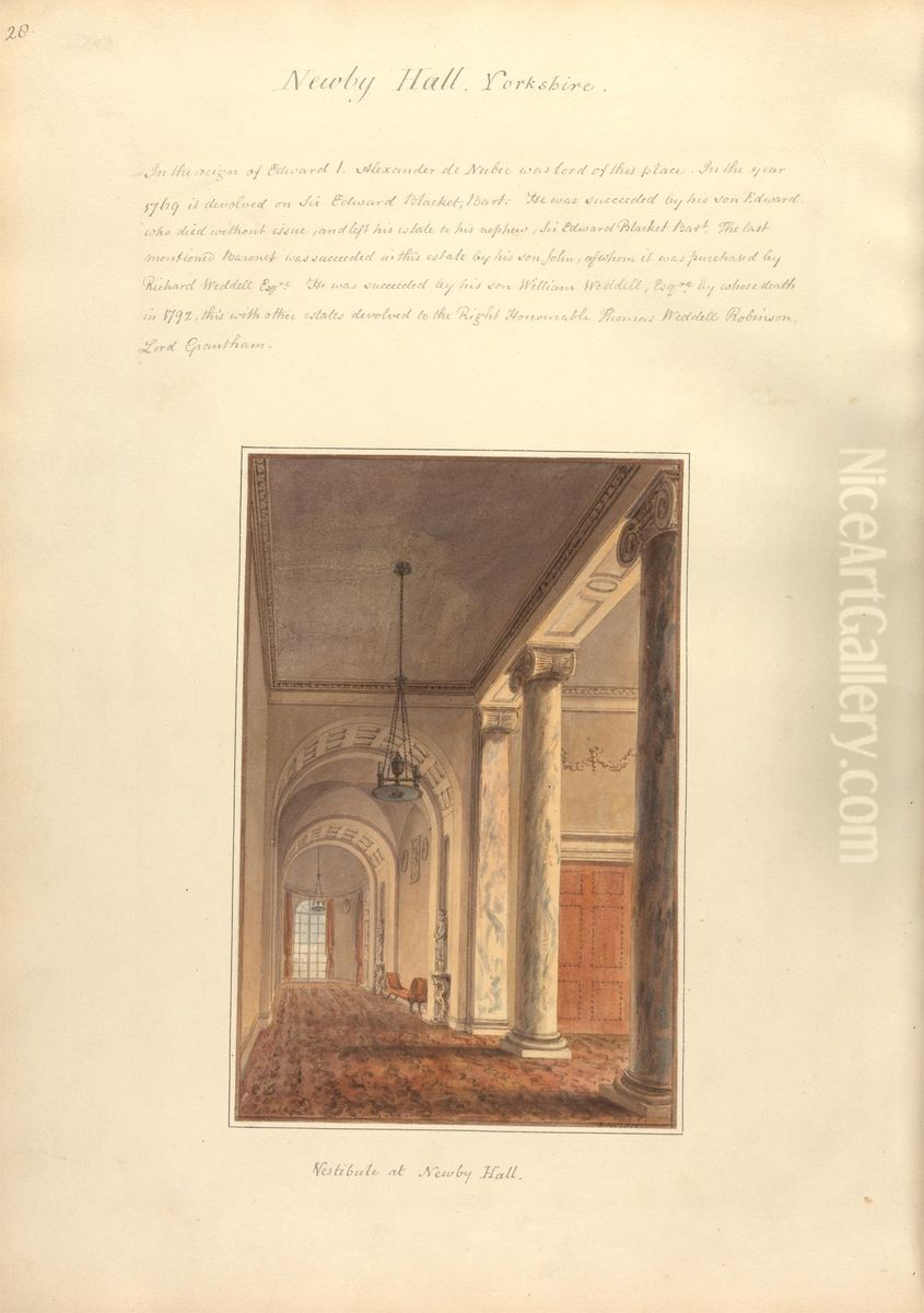 Vestibule at Newby Hall Oil Painting by George Stubbs