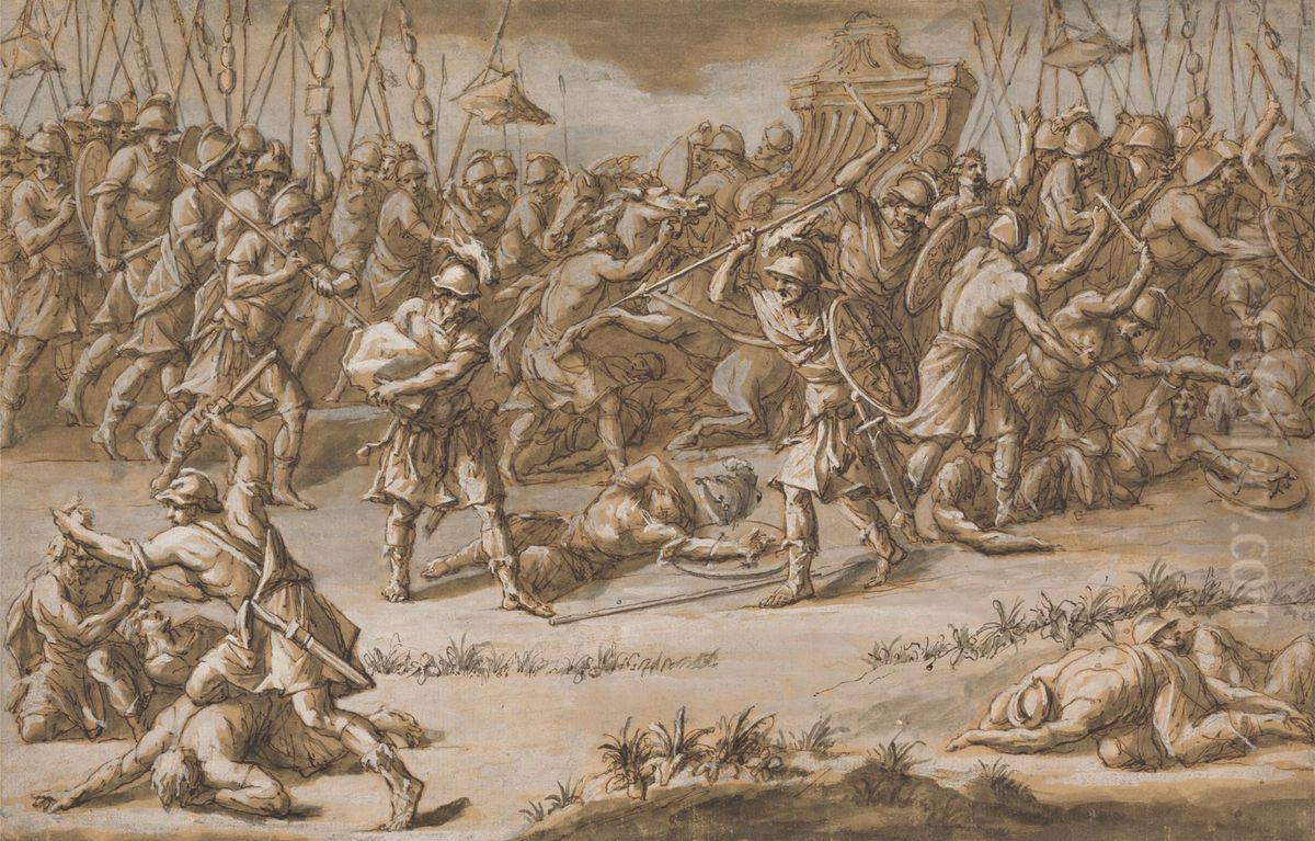 Illustration to the Iliad Oil Painting by John Michael Rysbrack