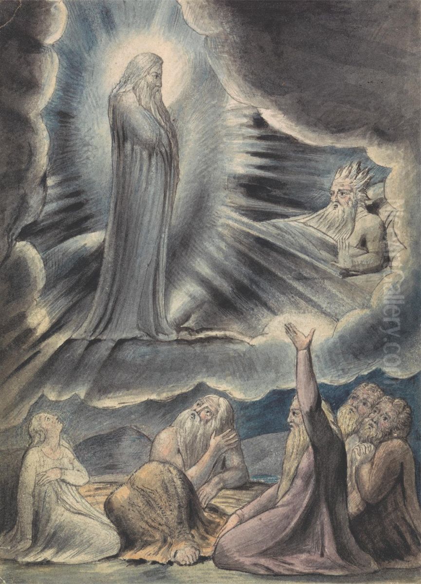 The Vision of Eliphaz Oil Painting by John Linnell