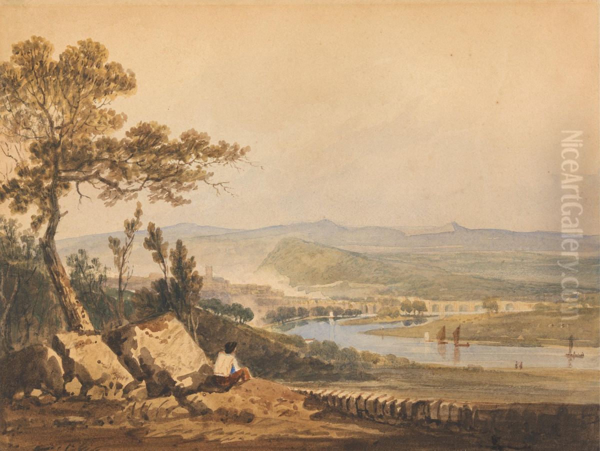 Ludlow, Shropshire Oil Painting by John Varley