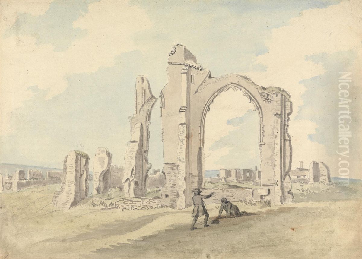 St. Mary's Priory, Thetford Oil Painting by Francis Grose