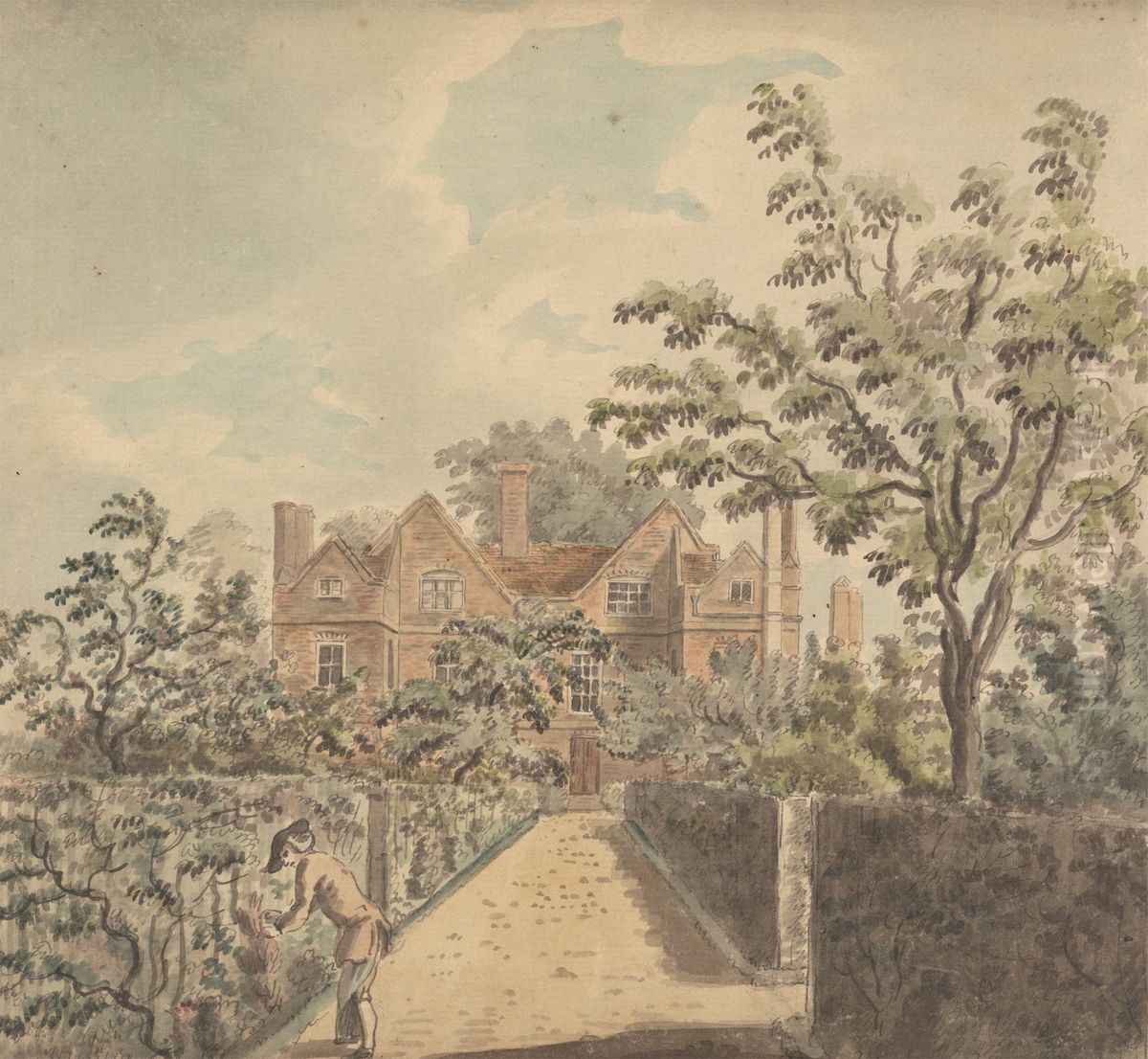 Mr. Grose's House at Wandsworth Oil Painting by Francis Grose