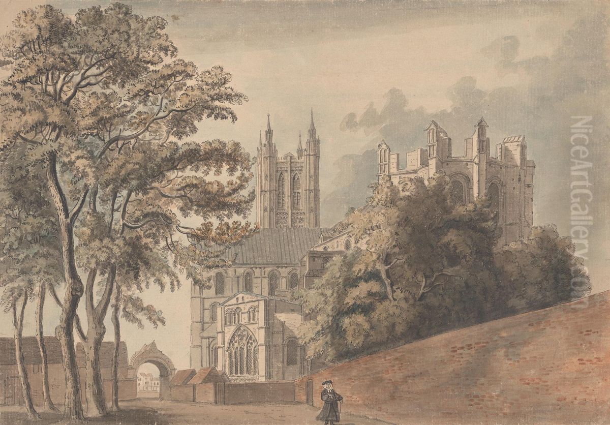 Canterbury Cathedral, Kent Oil Painting by Francis Grose