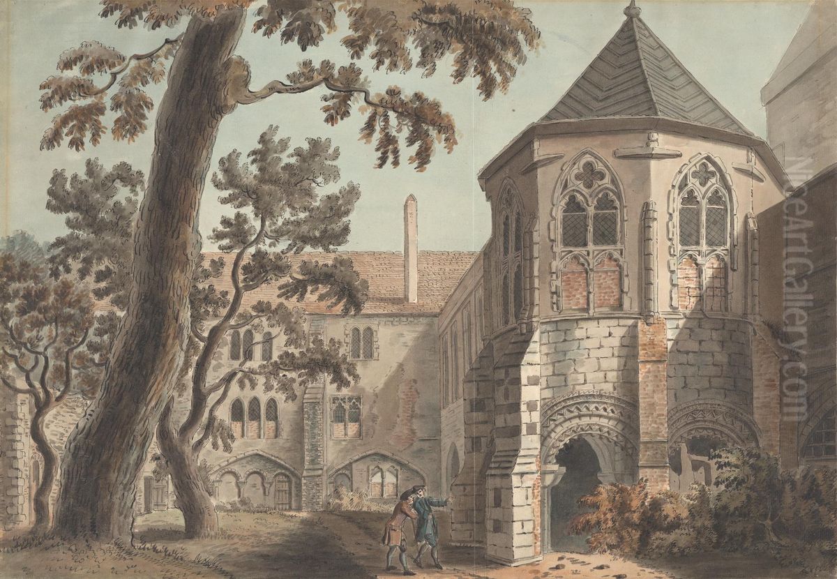 The Lavatory Tower, Canterbury, Kent Oil Painting by Francis Grose