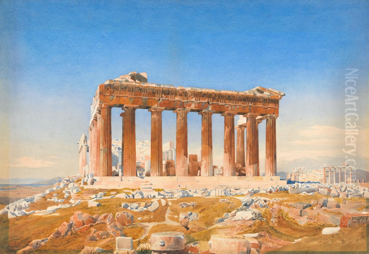 The Parthenon Oil Painting by Thomas Hartley Cromek