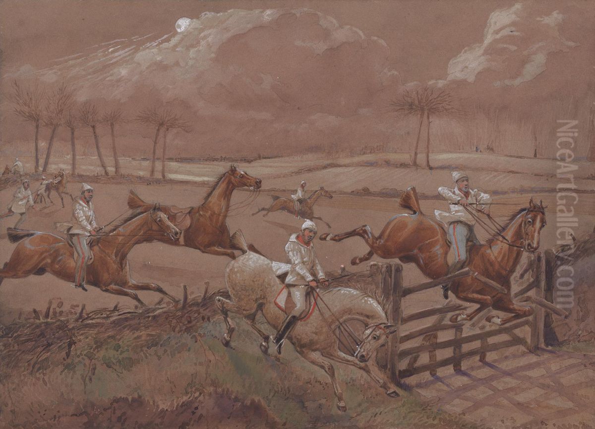 The Last Field near Nacton Heath Oil Painting by Henry Thomas Alken