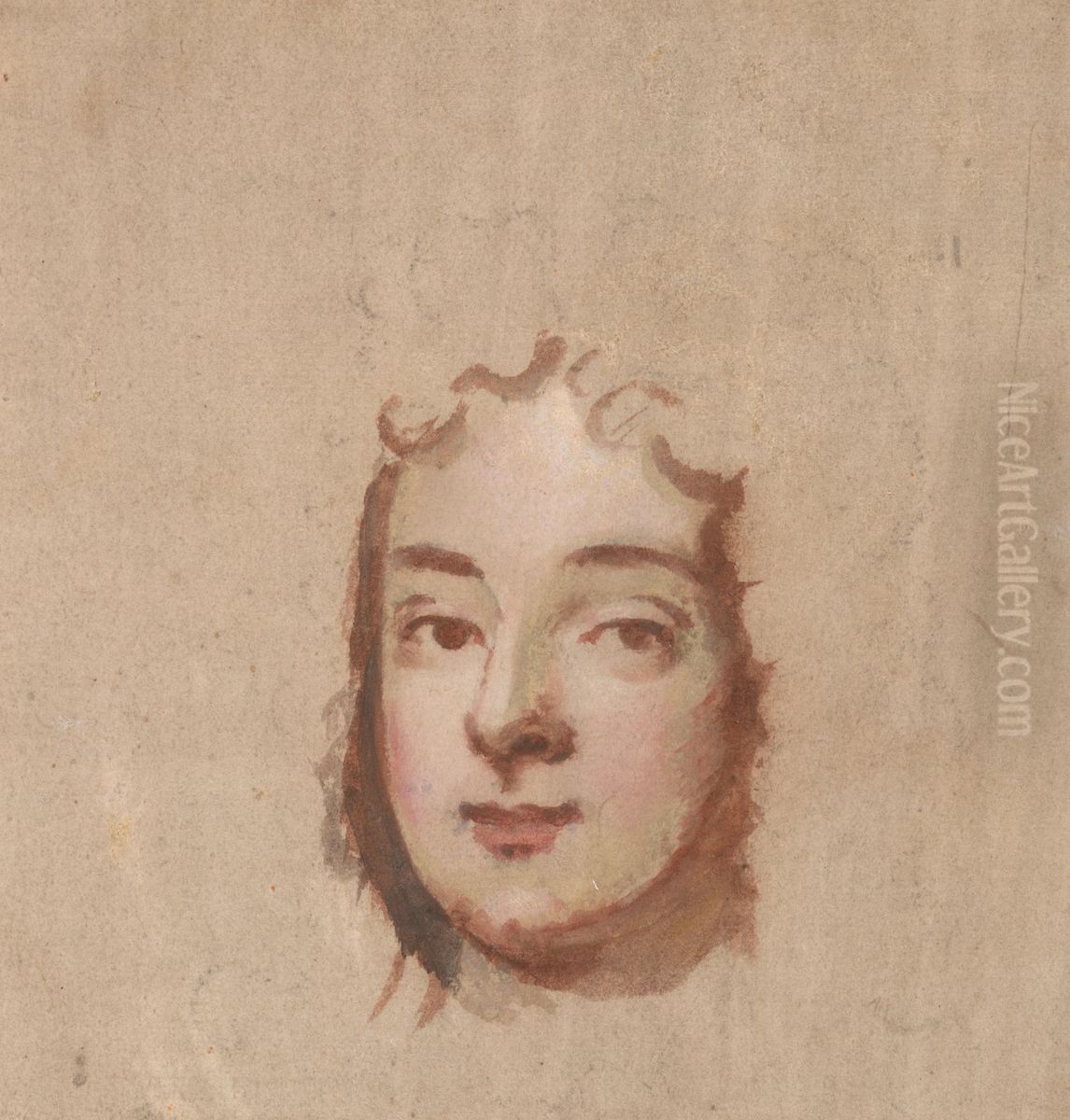 Portrait Study of a Man's Face Oil Painting by Charles Beale