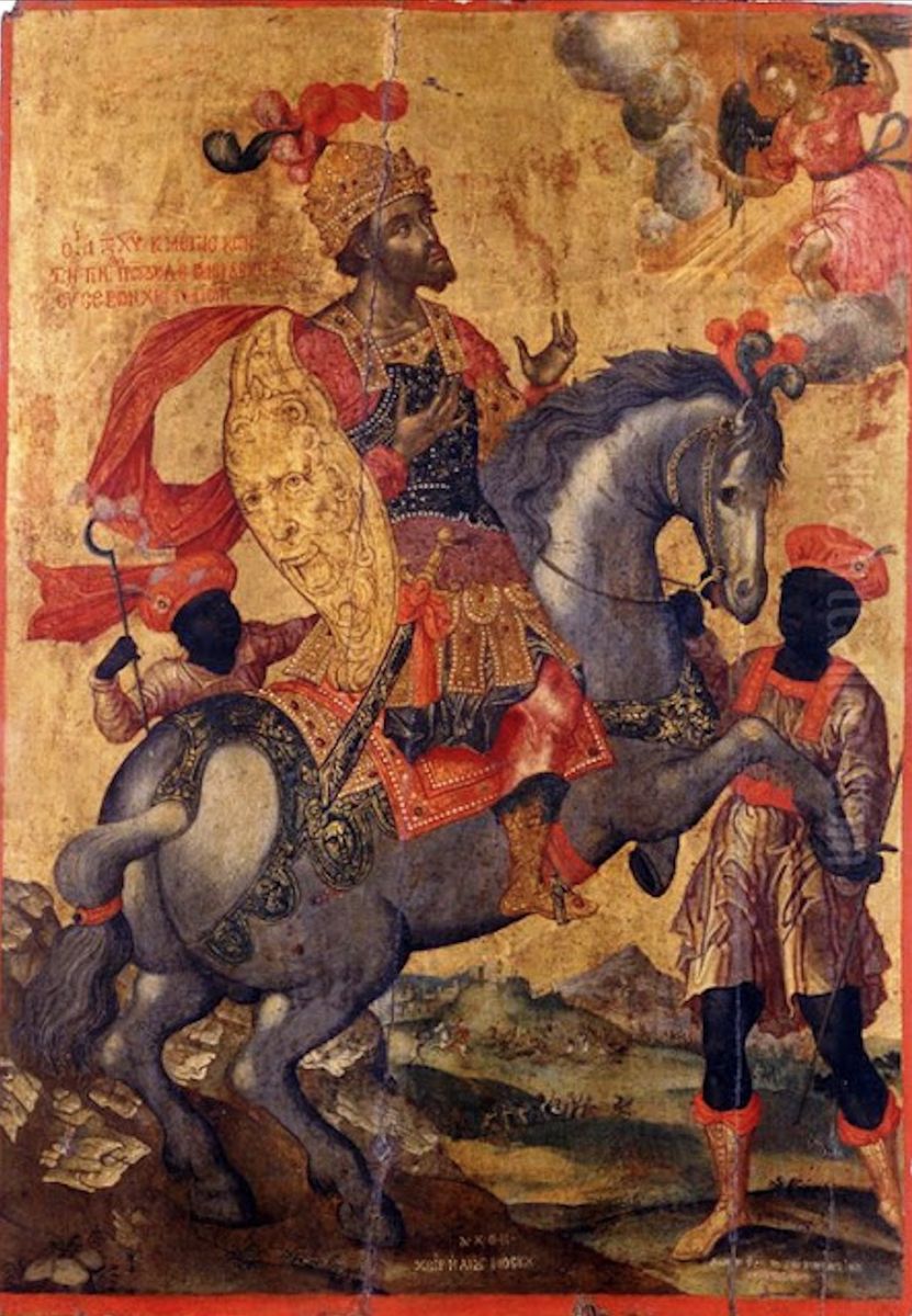 The Vision of Constantine Oil Painting by Elias Moskos