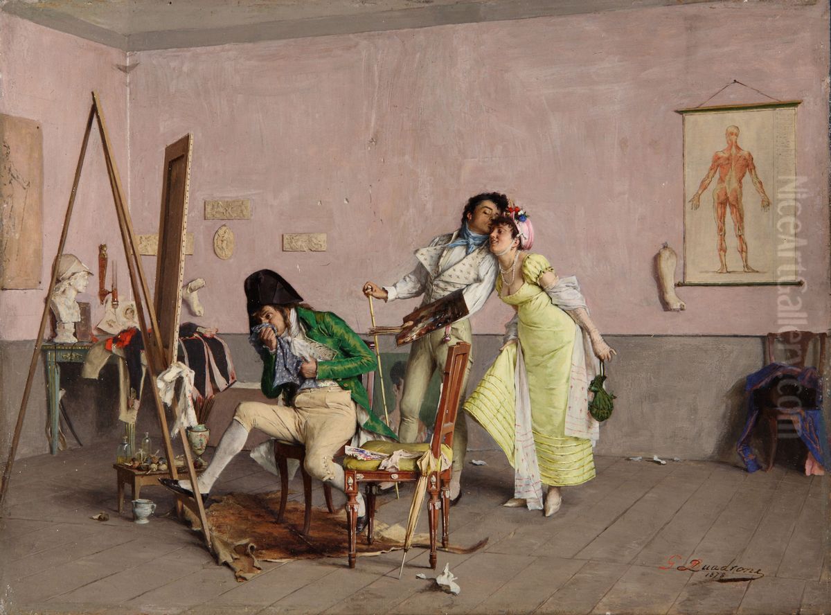 Ogni occasione e buona Oil Painting by Giovanni Battista Quadrone