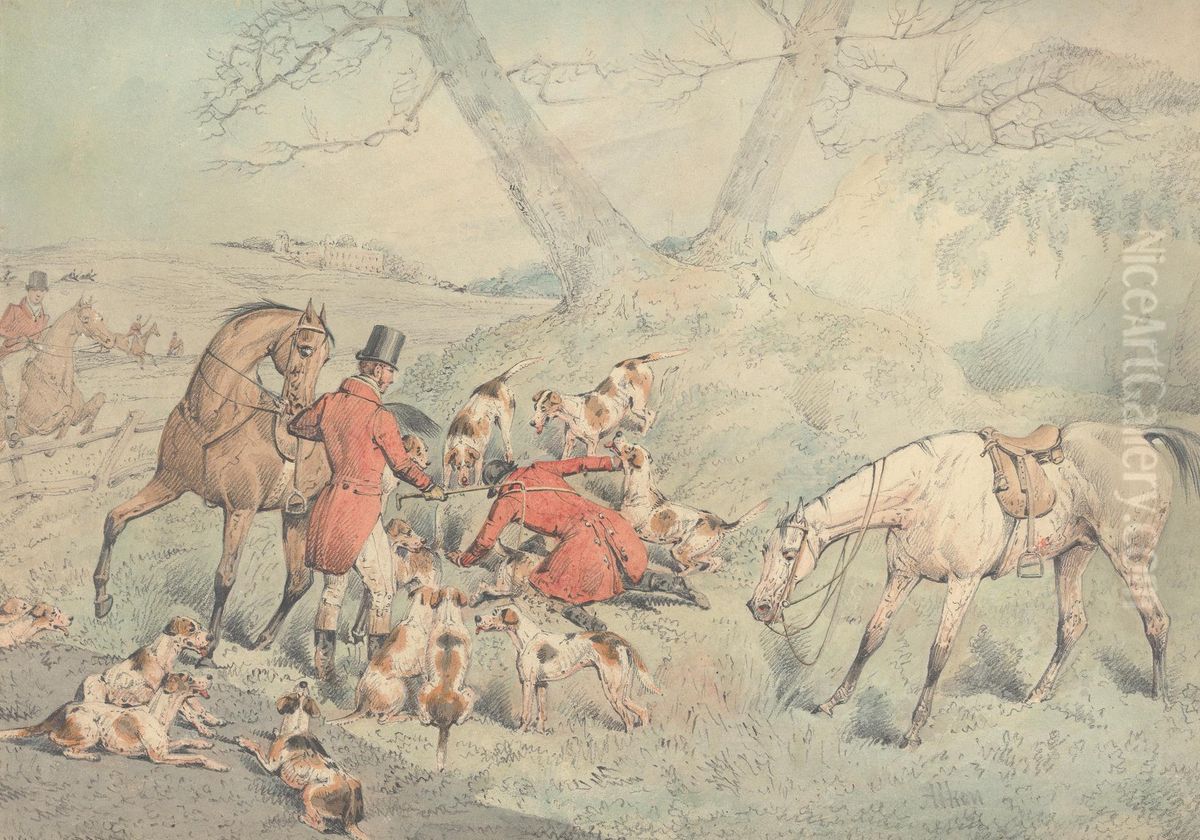 Gone to Ground Oil Painting by Henry Thomas Alken