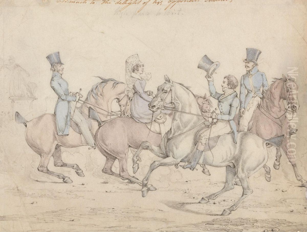 Morning Ride Oil Painting by Henry Thomas Alken