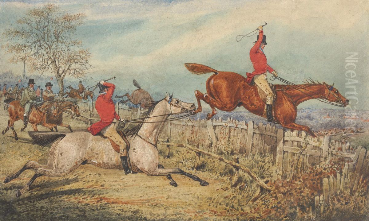 The Leap: 'That Will Shut Out Many, and Make the Thing Select' Oil Painting by Henry Thomas Alken