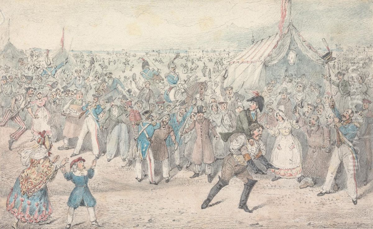 'Mr. Jorrocks Beats the Baron for Speed' Oil Painting by Henry Thomas Alken