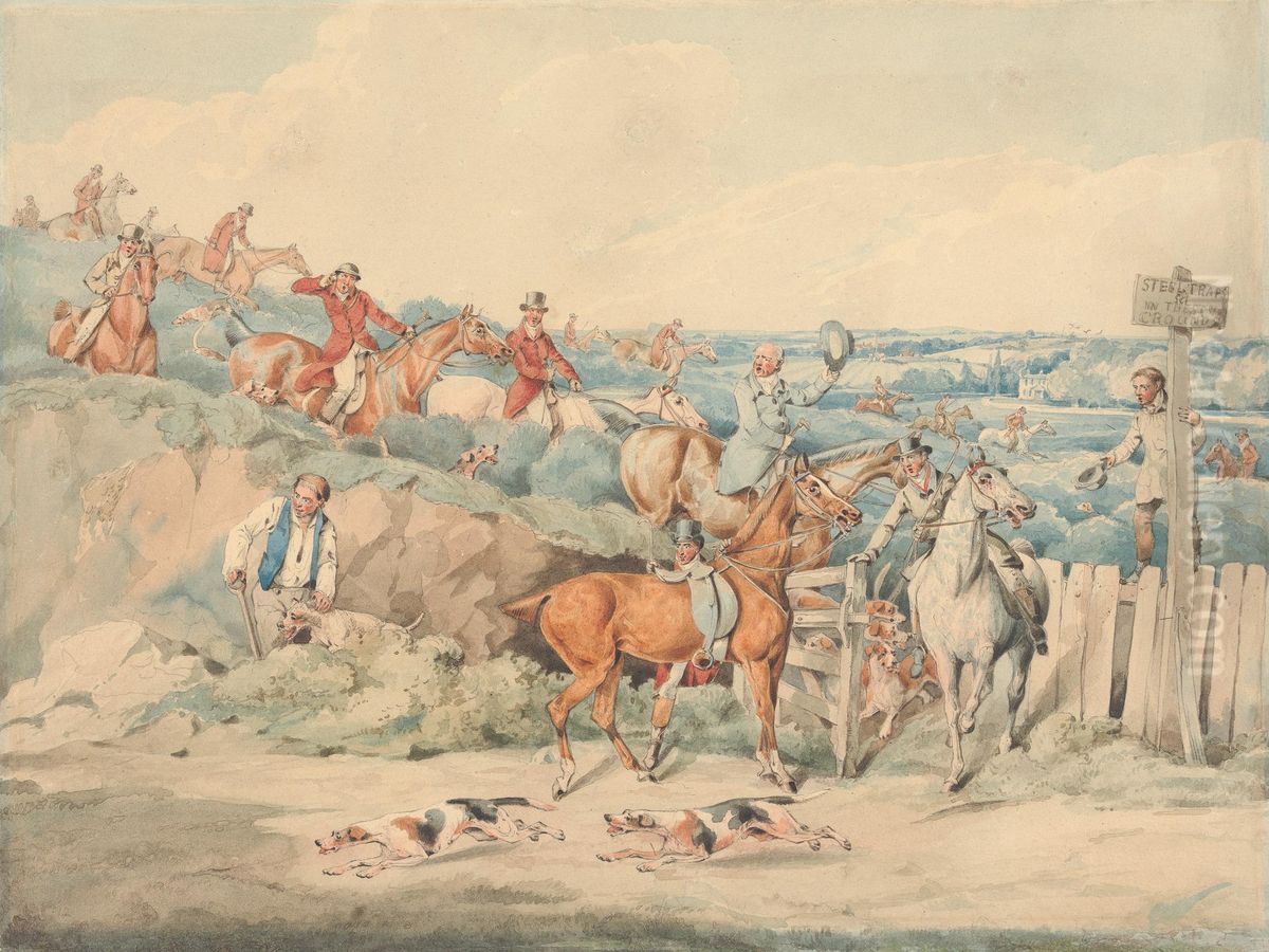 Gone Away Oil Painting by Henry Thomas Alken