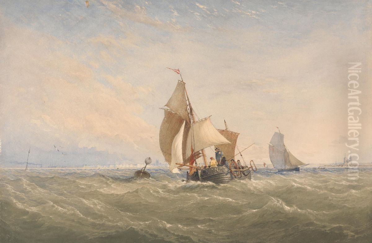 Off to the Fishing Grounds Oil Painting by Thomas Sewell Robins